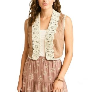 NWT ANTHROPOLOGIE Elizabeth Gillet Cotton Vest